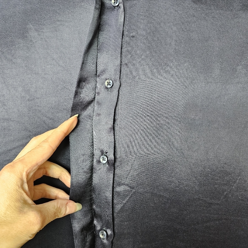 Zara Basic Collection Women's Satin Hidden Button… - image 4